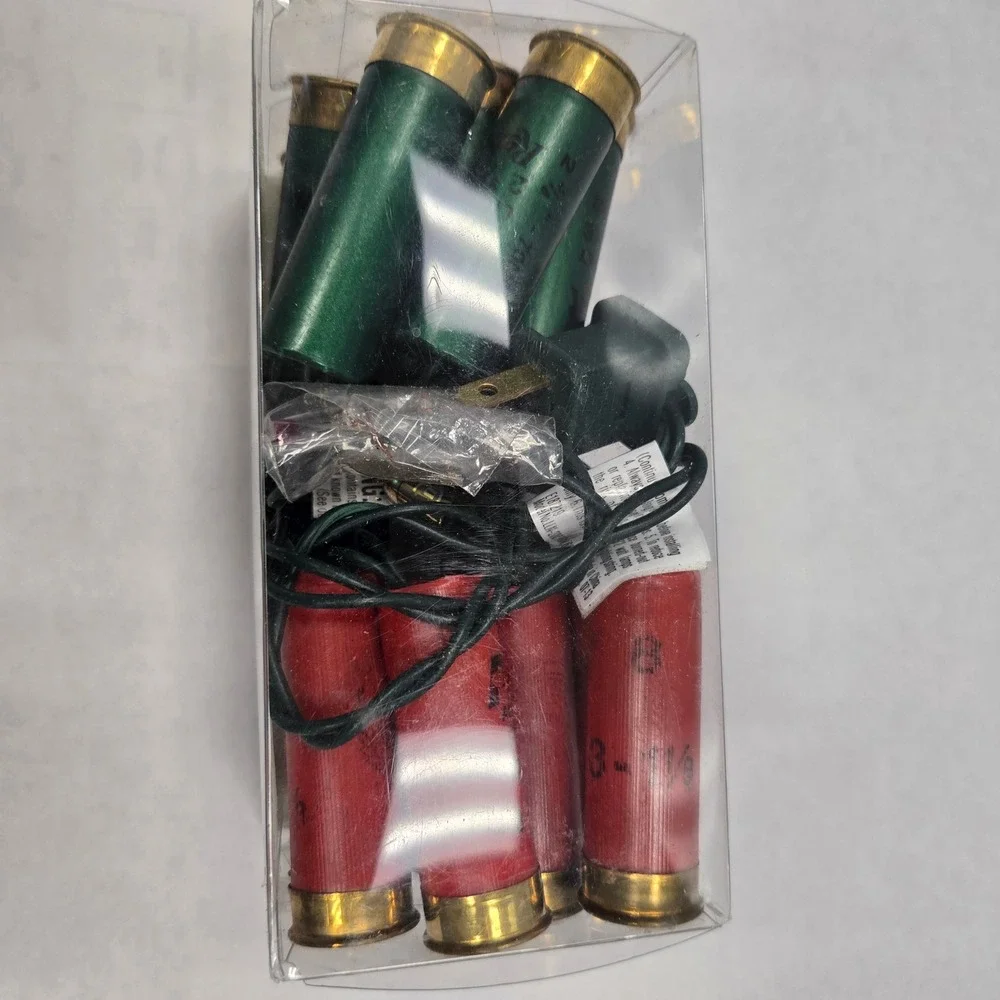 TimberCreek‎ Mercantile Shot Shell Holiday Lights 20 Light String Red Green TCG